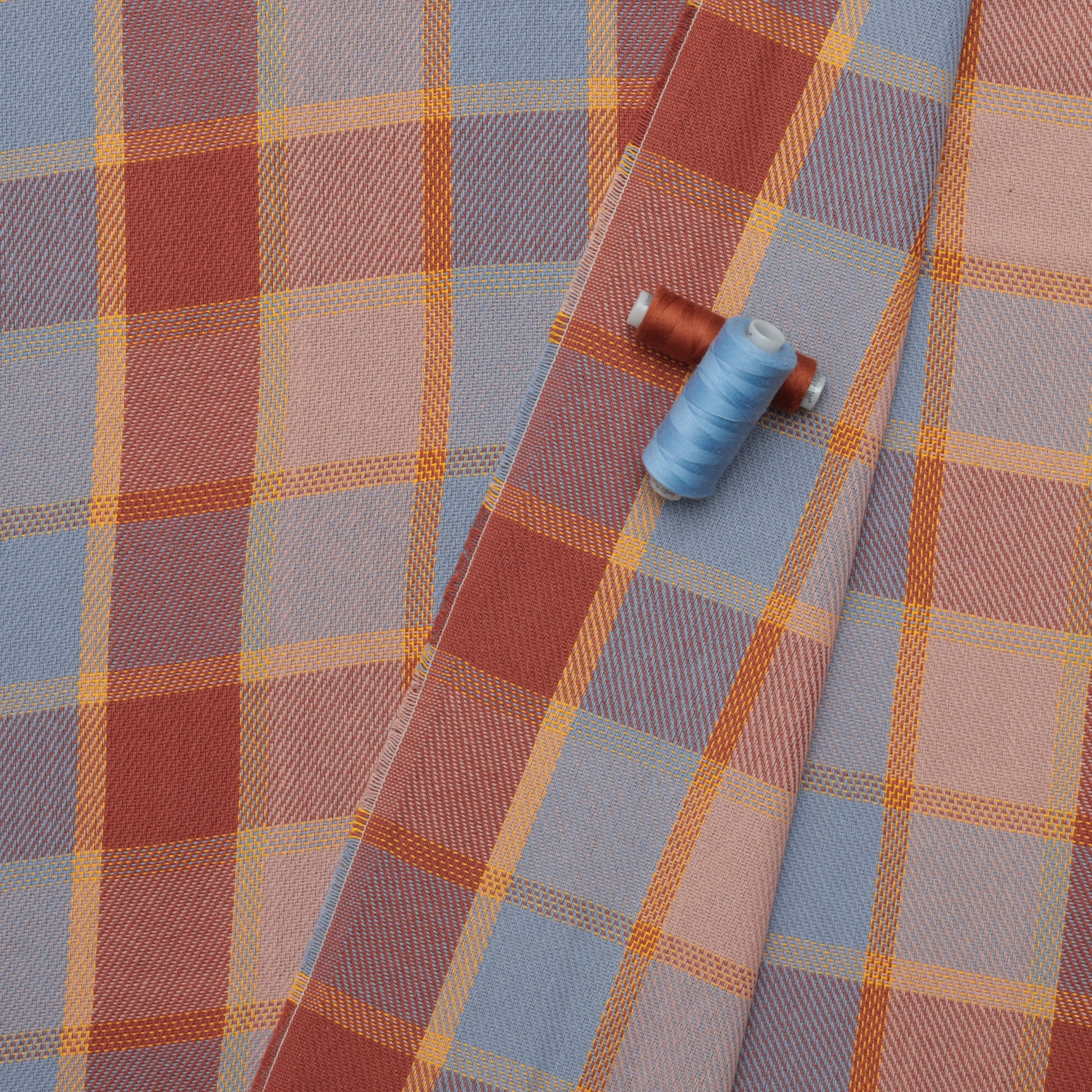 Cotton - Baja Blanket - Plaid - Sienna - Image 3