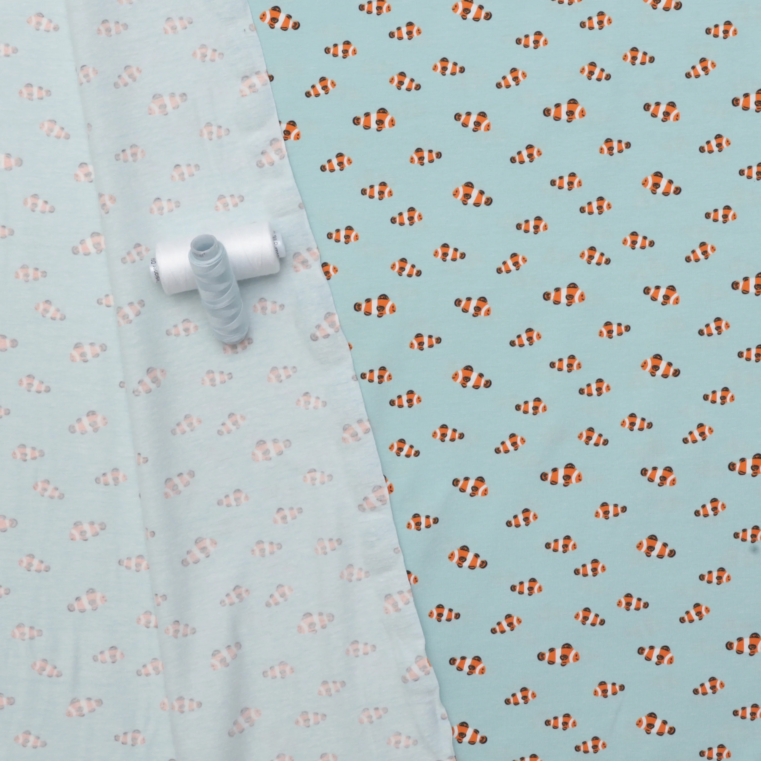 Cotton - Jersey - Clown Fish - Mint - Image 3