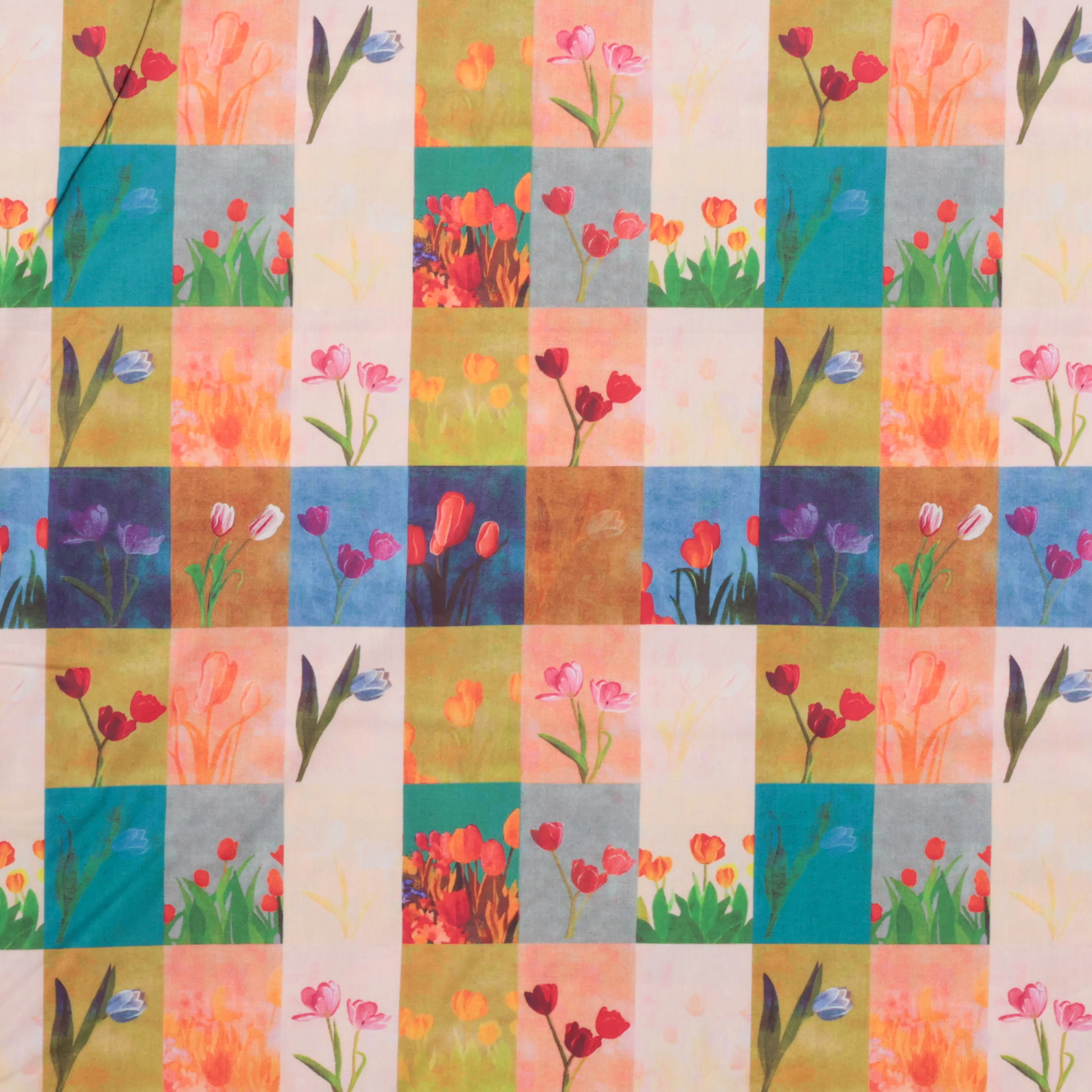 Cotton - Poplin - Digital Print - Blocks - Assorted - Image 3