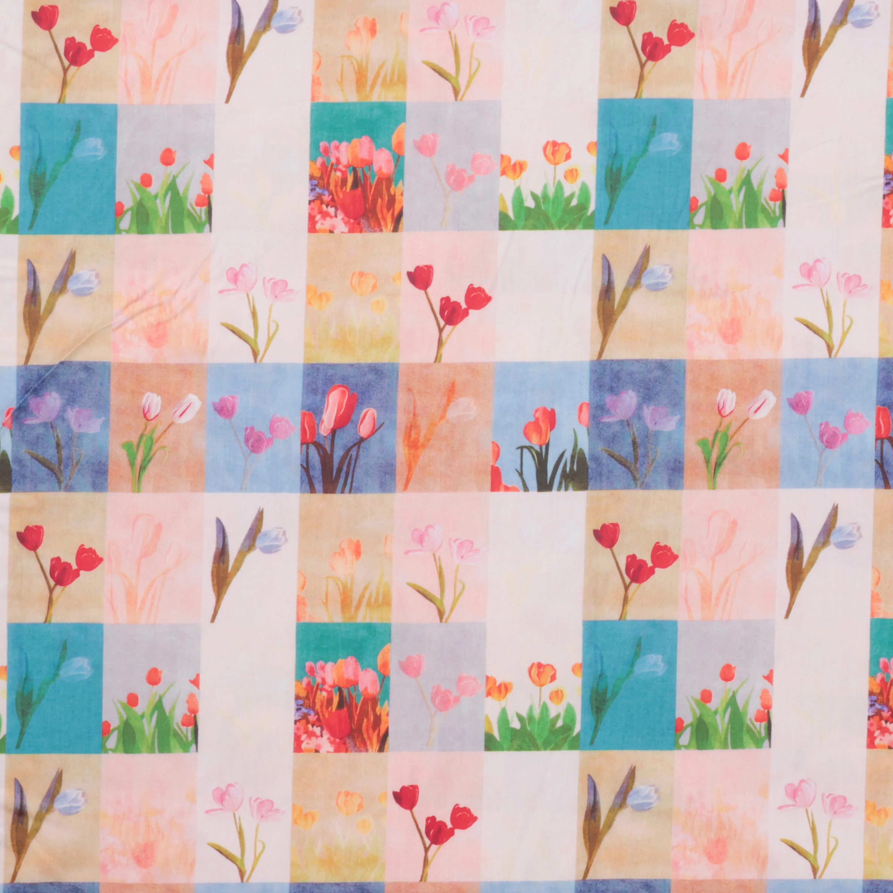 Cotton - Poplin - Digital Print - Blocks - Assorted - Image 4