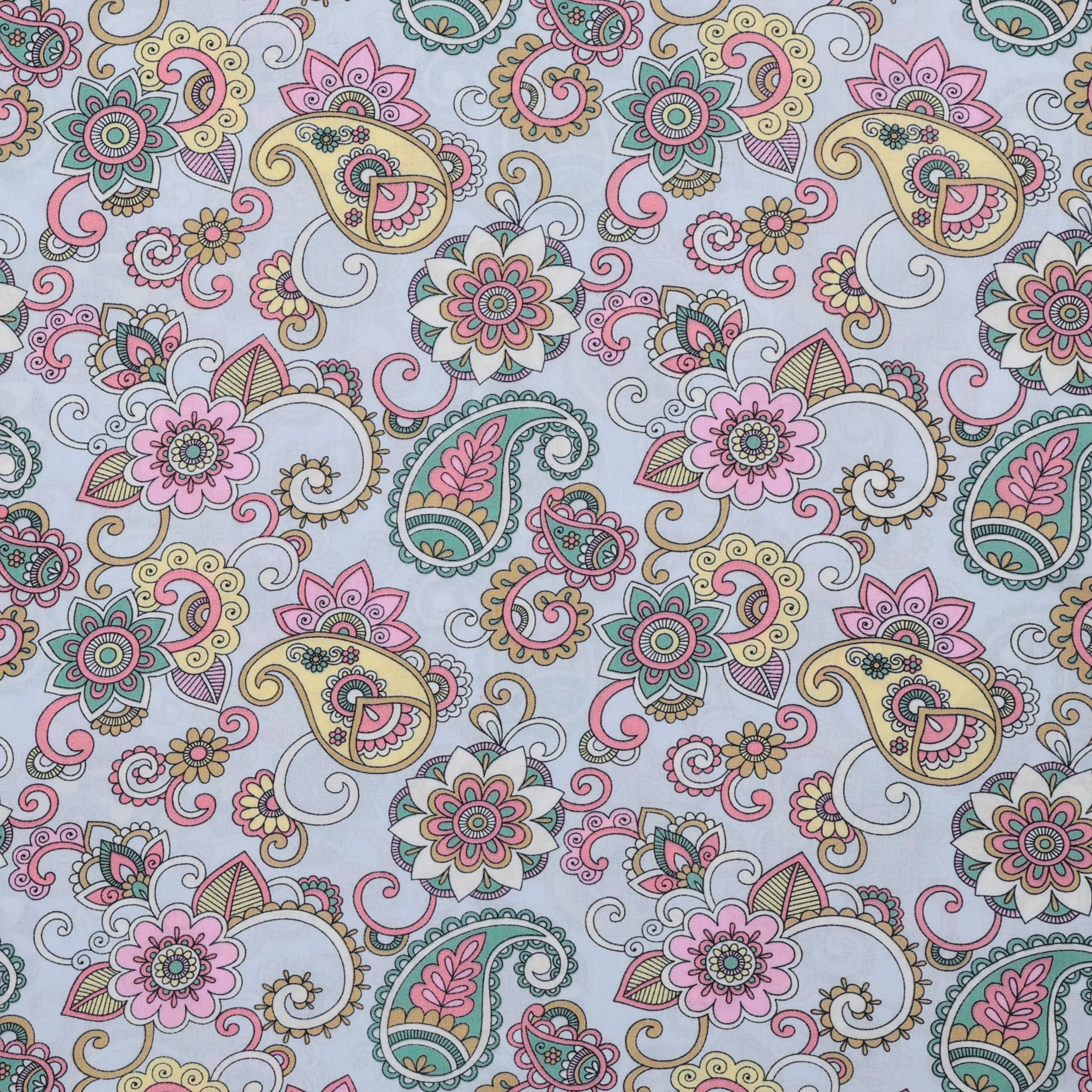 Rayon - Challis - Paisley Floral - Assorted - Image 3