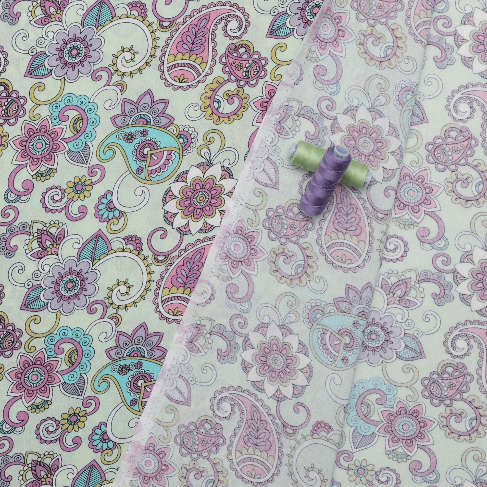 Rayon - Challis - Paisley Floral - Assorted - Image 4