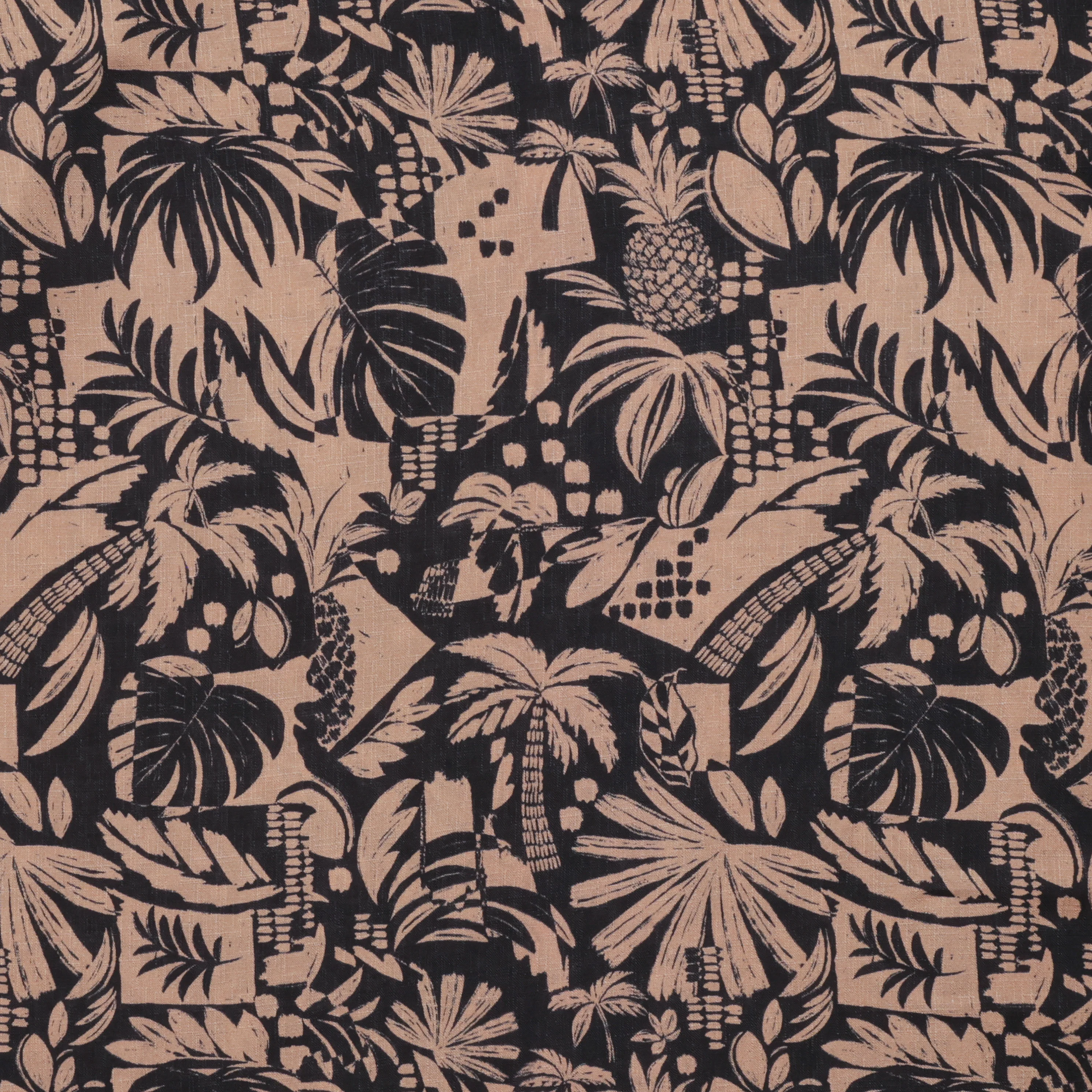 Rayon - Slub - Digital Print - Island Leaves - Assorted - Image 3
