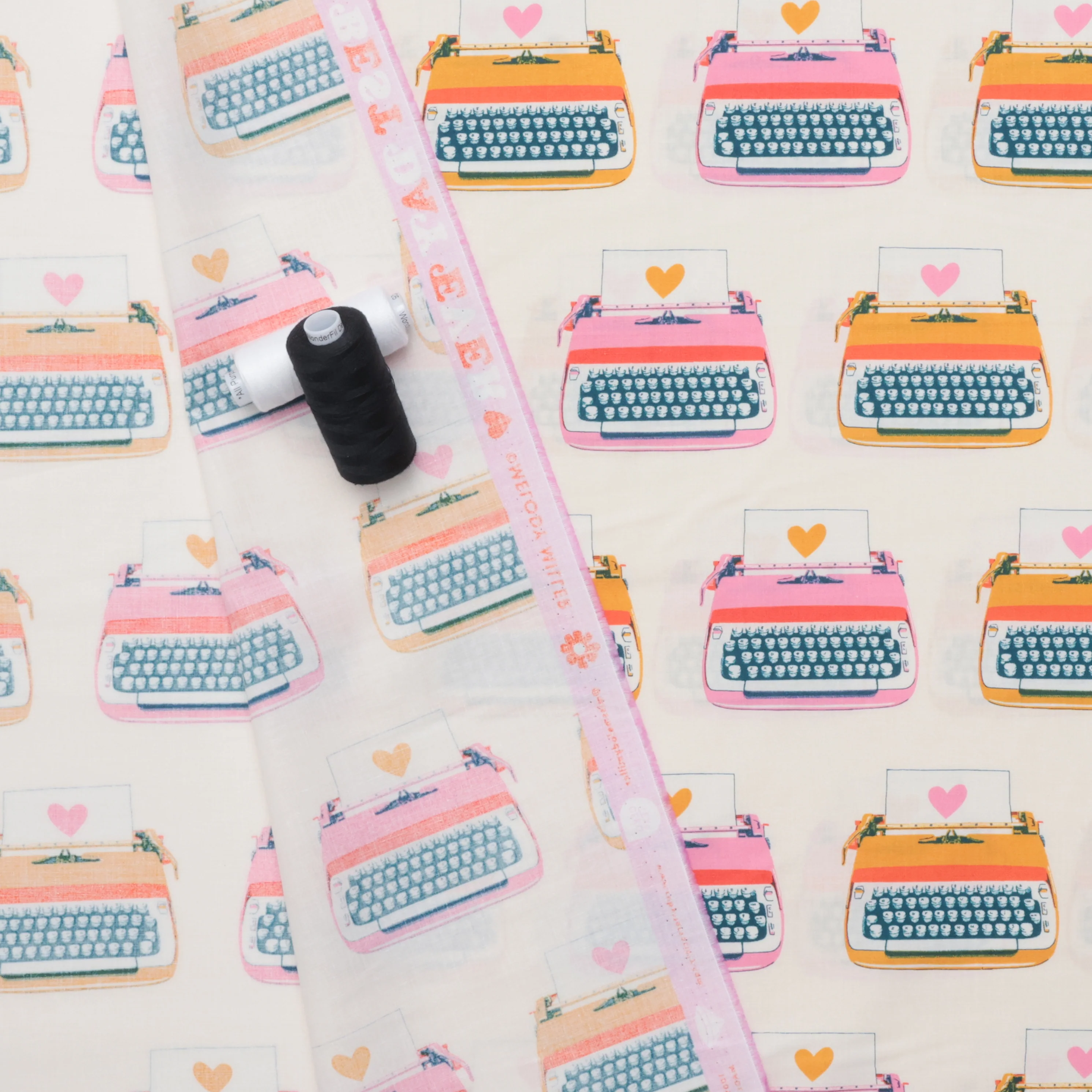 Ruby Star - Cotton - Best Day Ever - Typewriters - Natural - Image 3