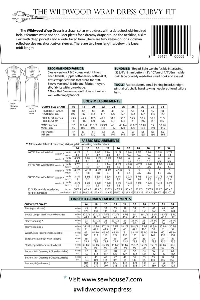 Sew House Seven - Wildwood Wrap Dress - 16-34 - Image 6
